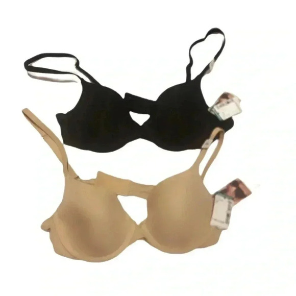 NWT lot of 2 Miyu lightweight trendy moulded underwire padded pushup bras 34A - Picture 2 of 2